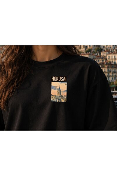 Hokusai - İstanbul Baskılı Oversize Tişört