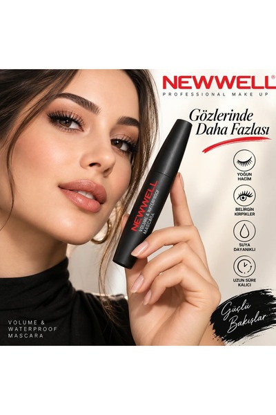 Generic Brand ماسكارا نيوويل للحجم والمقاومة للماء – ماسكارا سوداء تزيد الكثا...