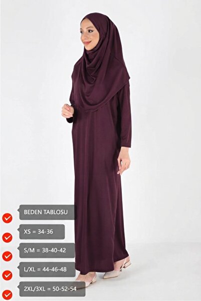 Plistre 2133_One Piece Non-Slip Headscarf Prayer Hijab Dress End of Boneye
