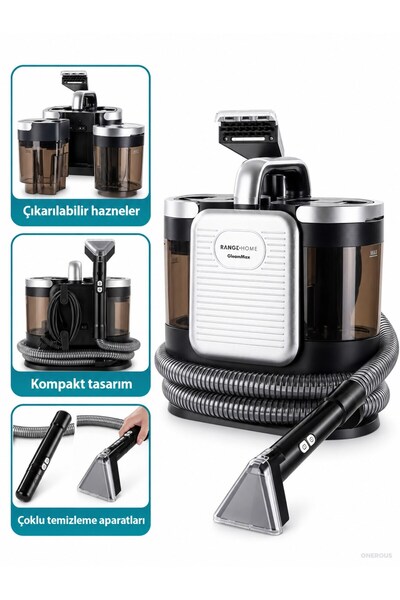 Fakir Kendi Kendini Temizleme Aparatlı Koltuk Halı Yıkama Makinesi, 450 W Güç...