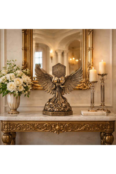 Vivendo Statueta decorativa Arhanghel Metatron 26x30 cm inger protector decor...