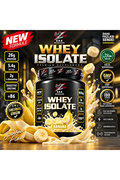 zax nutrition İZOLE WHEY 900 GR BANANA PREMİUM SERİ