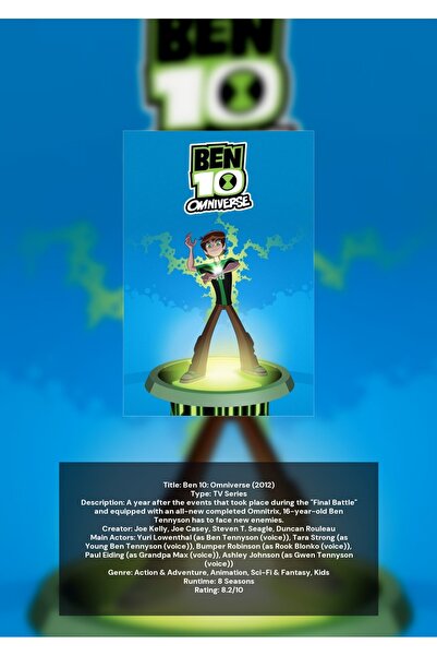 OEM Poster Infografic Ben 10: Omniverse, Design Unic Colecție, Carton 250g, A4