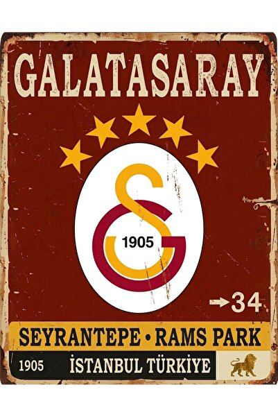 Lazora Design Galatasaray Rams Park İstanbul Sokak Tabelası Retro (20x30)
