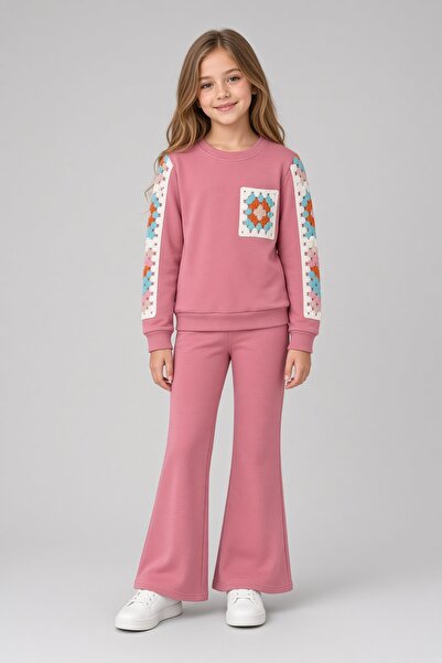 Kids Club Flower Embroidered Girls' Set