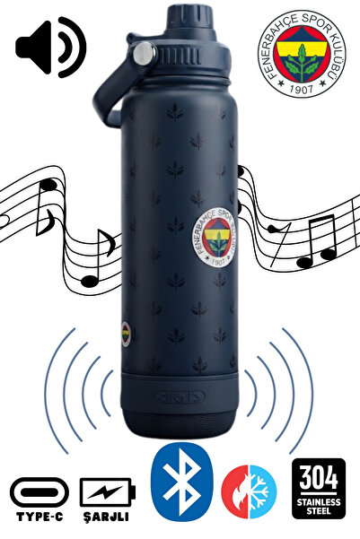 Fenerbahçe Lisanslı 650ml Şarjlı Bluetooth Hoparlörlü Rahat İçim Ağızlı Büyük...