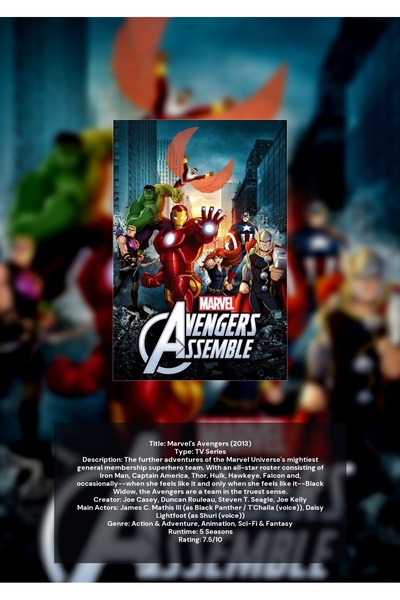 OEM Poster Infografic Razbunatorii lui Marvel, Colectie Eroi, Carton 250g, A4