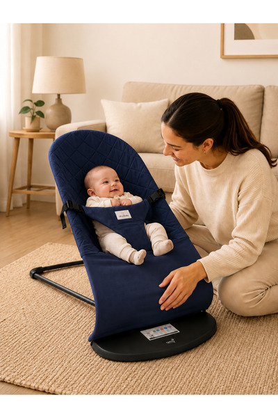 OHYO BABY Oyuncaklı Premium Cotton Bebekler Için Üç Kademeli Kolay Taşınabilir Sallanan Ana Kucağı Lacivert