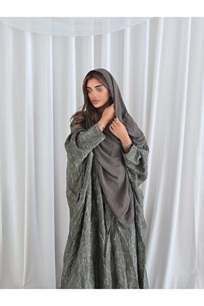 AYA MWT2125 - عباية اورنقزا رمادية