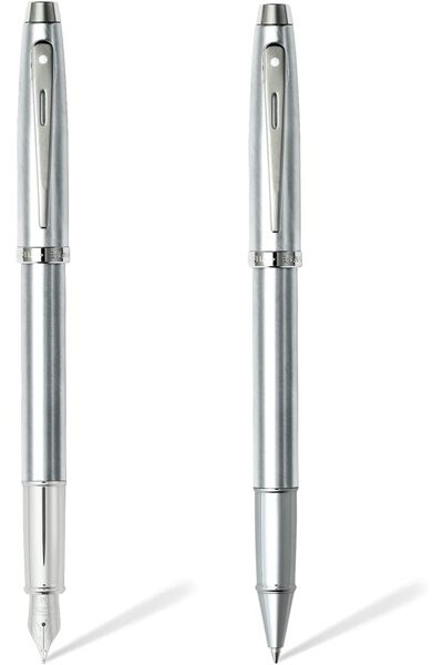 Sheaffer Gift Set | Fountain Pen + Rollerball Pen Set | 100 E9306 Polished Ch...