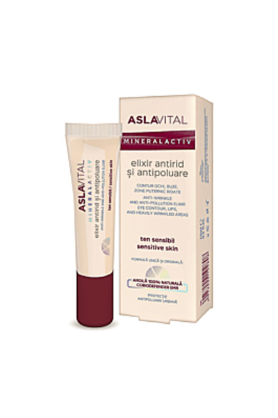 ASLAVİTAL Tratament facial anti-rid și anti-poluare, Aslavital, 15ml