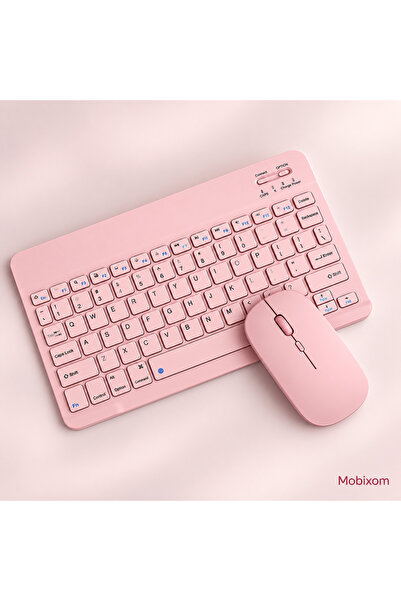 mobixom Bluetooth Klavye Mouse Seti – Kablosuz, İnce ve Taşınabilir Tasarım –...