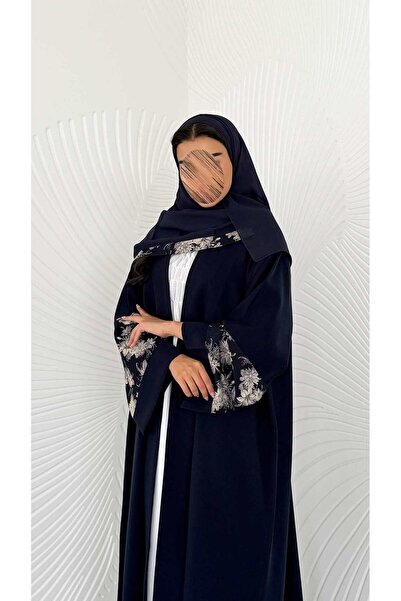 AYA MWT5068 - إطلالة يومية عباية كحلي مع تدخيلات بلون يليق بكل وقت