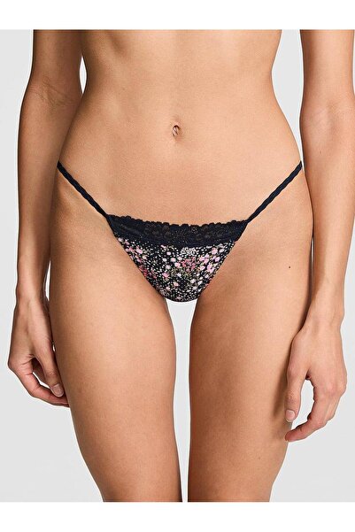 PINK Pamuklu Dantel Kenarlı Bikini Külot