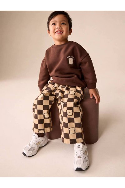Karaniko Kids Unisex Çocuk 3 İplik Şardonsuz Baskı Detaylı Takım