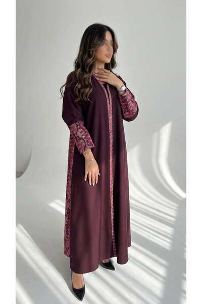 AYA Mwt1446 Crepe Abaya with Lace Insert