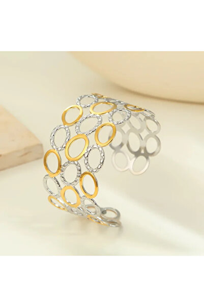 Peach Jewelry Βραχιόλι από ανοξείδωτο ατσάλι σε κλασικό γεωμετρικό στυλ βίντα...