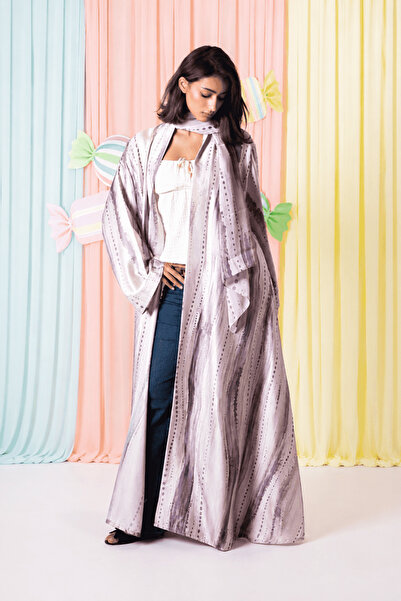 AYA MWT1199 - عباية مخطط |striped abaya