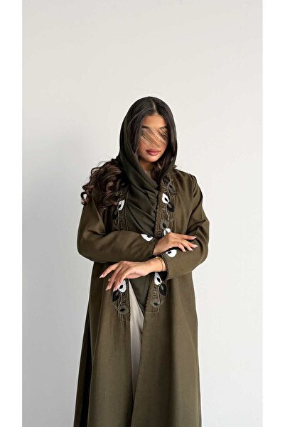 AYA MWT1242 - عباية تطريز و شك يدوي من الامام