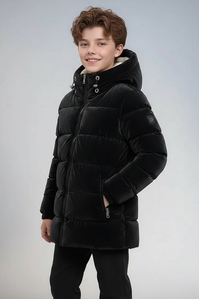 TheJOJODesign Boys' Winter Nano Fabric Waterproof Hooded Dense Fiber Filling Thick Winter Coat