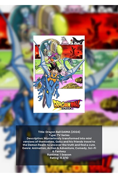 OEM Dragon Ball DAIMA Αφίσα Ινφορματογραφίας, Συλλογή Άνιμε, Χαρτόνι 250γρ., ...