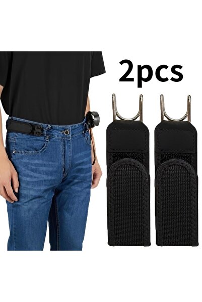Mynoa 1 Adet Takım Sağ Ve Sol Şeklinde Ünisex Tokasız Kemer Kadın Kemeri Erkek Kemeri Pantalon Kemeri