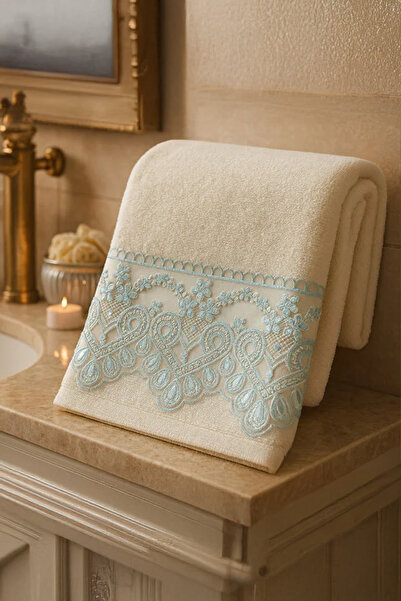 iselahome Cerice Velvet Towel Cream-Πετσέτα Χεριών & Προσώπου 50&90