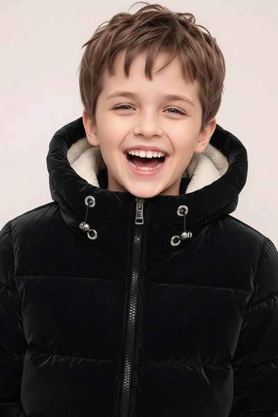 Ricalena Boys' Thick Filling Water Repellent Windproof Winter Comfortable Stylish Hooded Casual Coat