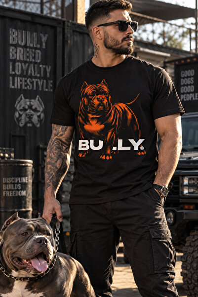 Bully Ανδρικό μπλουζάκι American Dog με στάμπα, 100% βαμβακερό, με λαιμόκοψη,...