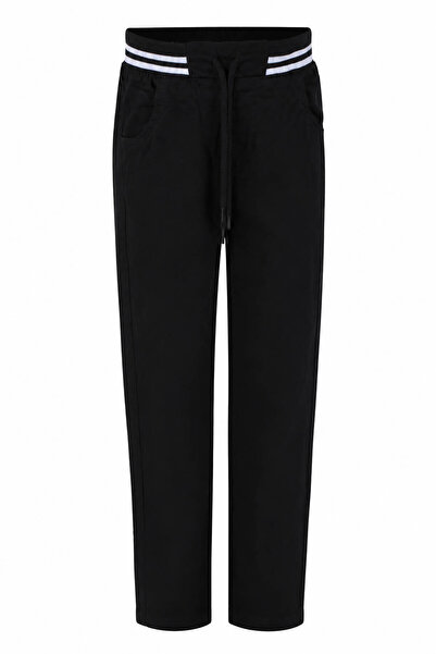 trender Ribbed Gabardine Canvas Black Boys' Trousers 164