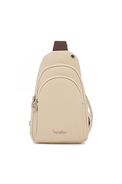 Benetton Bnt_1809 30X20X8 Çapraz Bej Kadın Çanta