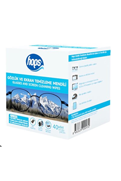 Hops Glasses and Screen Cleaning Wipes 40 Pieces X 2 Boxes
