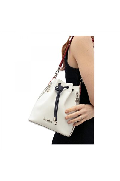 Benetton Bnt_1815 23X19X11 Kol Beyaz Kadın Çanta