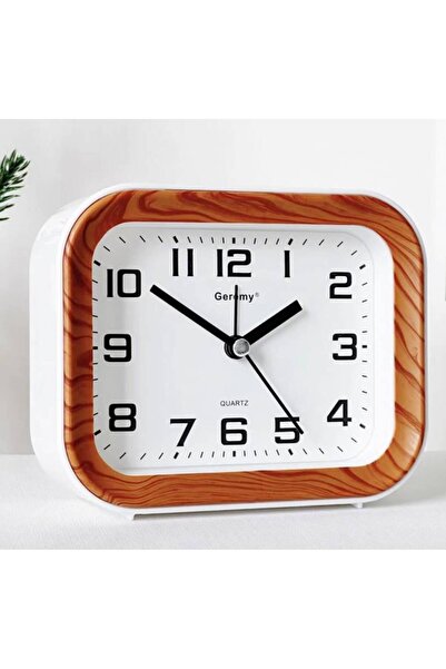 Generic Brand Ceas de masă decorativ, 13 x 9,5 cm, ramă aurie, design modern