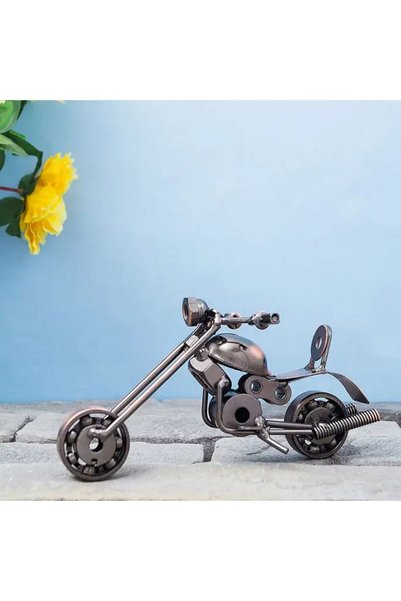 Çılgıntrend İsme Özel Tasarım Metal Motosiklet Biblosu - Erkeklere Hediye Dekoratif Motor Figürü