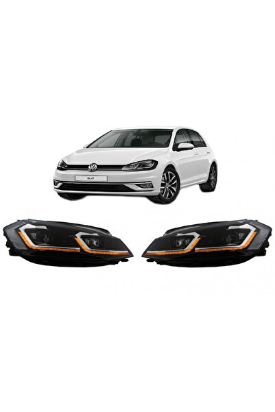 CΑRΝΕR Σετ Εμπρόσθιων Προβολέων για VW Golf 7.5 17-19 Facelift DRL & Δυναμικά...