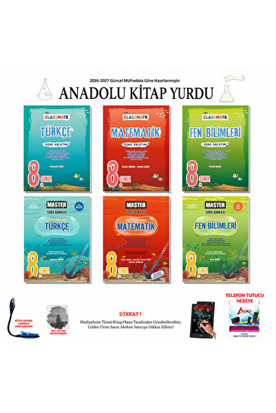 Okyanus Yayınları 2026-2027 8. Sınıf Okyanus Türkçe Matematik Fen Classmate K...