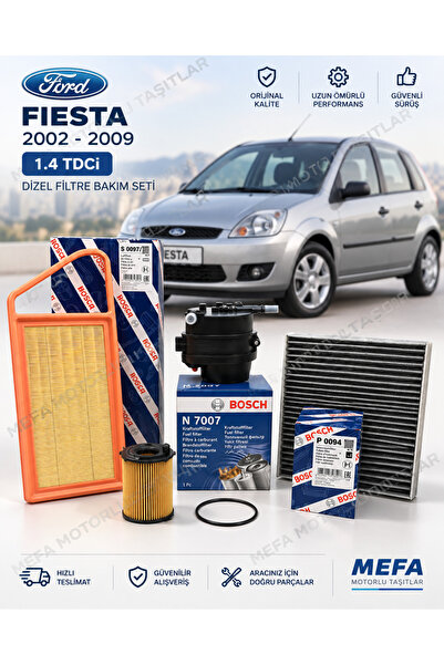 Bosch MEFA Ford Fiesta 2002-2009 1.4 Tdci Dizel Filtre Bakım Seti