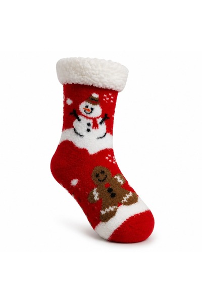 Aware Time Christmas Themed Fleece-Lined Non-Slip Sole Knee-High Socks