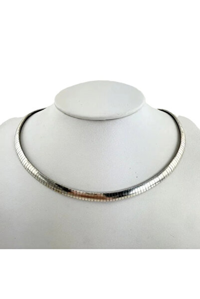Peach Jewelry Κολιέ Κομψού Στυλ, Ασημί Χρώματος, Κατασκευασμένο από Ανοξείδωτ...