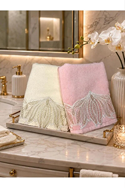 iselahome Σετ βελούδινων πετσετών Cerenna Cream&Powder - Σετ πετσετών χεριών ...