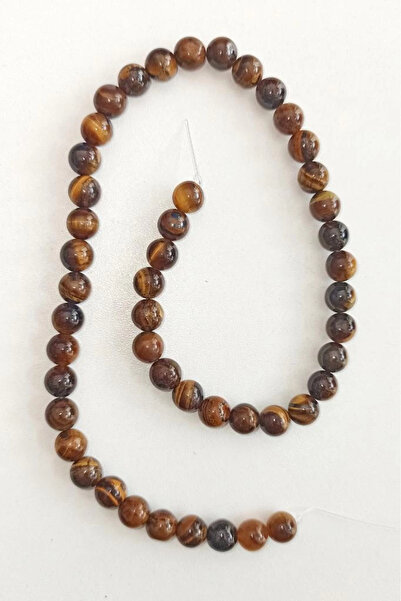 Pozitif Doğal Taş 8 Mm. Sphere Cut Tiger's Eye Stone Series 471