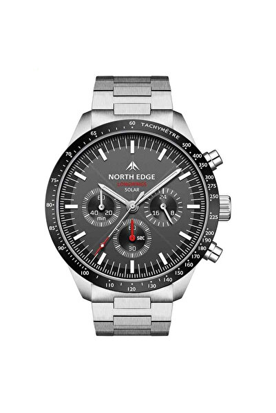 North Edge Ηλιακό Ρολόι LONGWINGS Χρονογράφος, Ατσάλι 316L, 50Μ, 42χιλ.