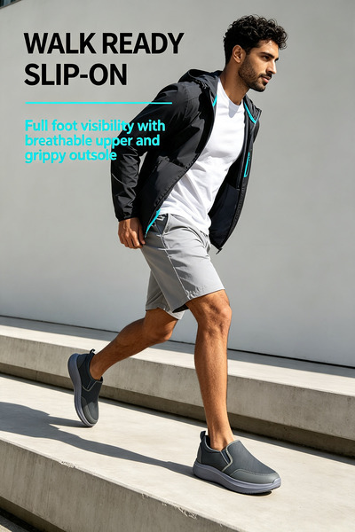 Khatwat Rijal Lightweight Knit Footwear with Shock-Absorbing Sole