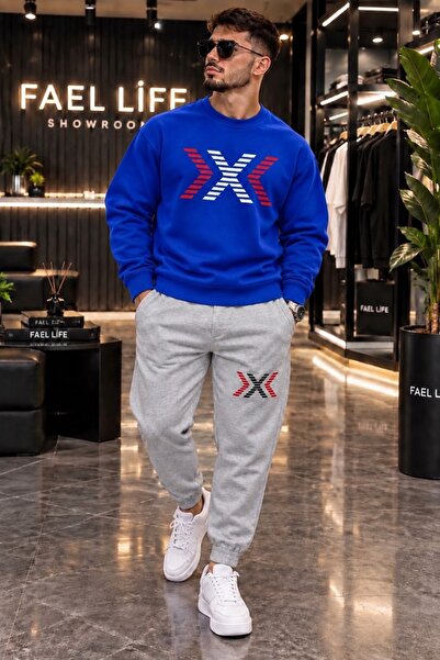 FAEL LİFE New Season Trend Unisex Sweatshirt and Trackpants Set with Arrow X ...