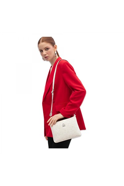 Benetton Bnt_1800 18X23X8 Omuz Beyaz Kadın Çanta
