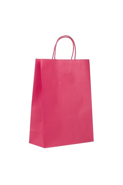 OEM Sacosa Kraft Fucsia pentru Cadou 26x11x35cm