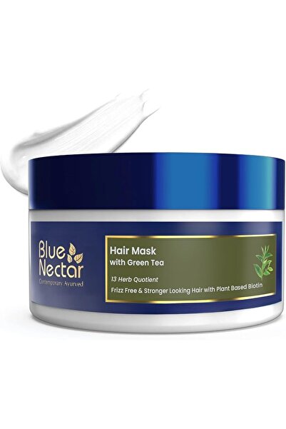 Blue Nectar Green Tea Hair Mask for Dry & Frizzy Hair | Plant Based Biotin De...