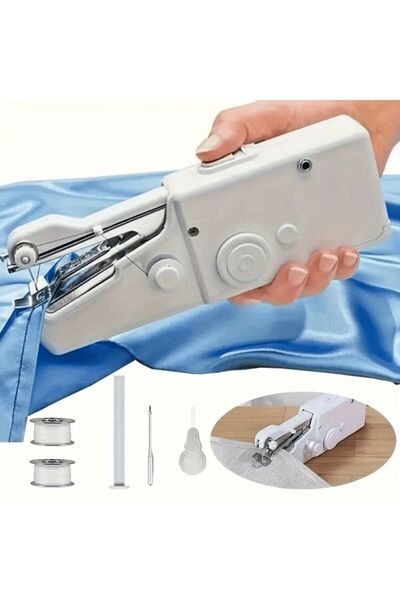 Twinkle Mart Portable Mini Electric Handheld Sewing Machine Compact Stitching Tool Suitable for Sewing Home Travel And Projects Battery Powered Easy to Operate for Beginners And Professionals