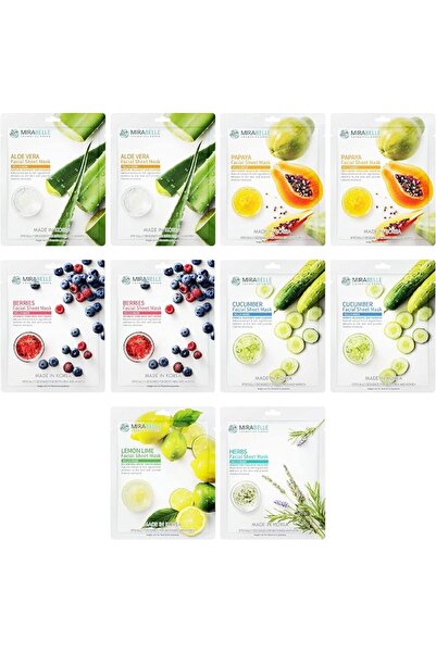 Mirabelle Healing Face Mask Sheets for Hydration & Skin Repair | Korean Face ...